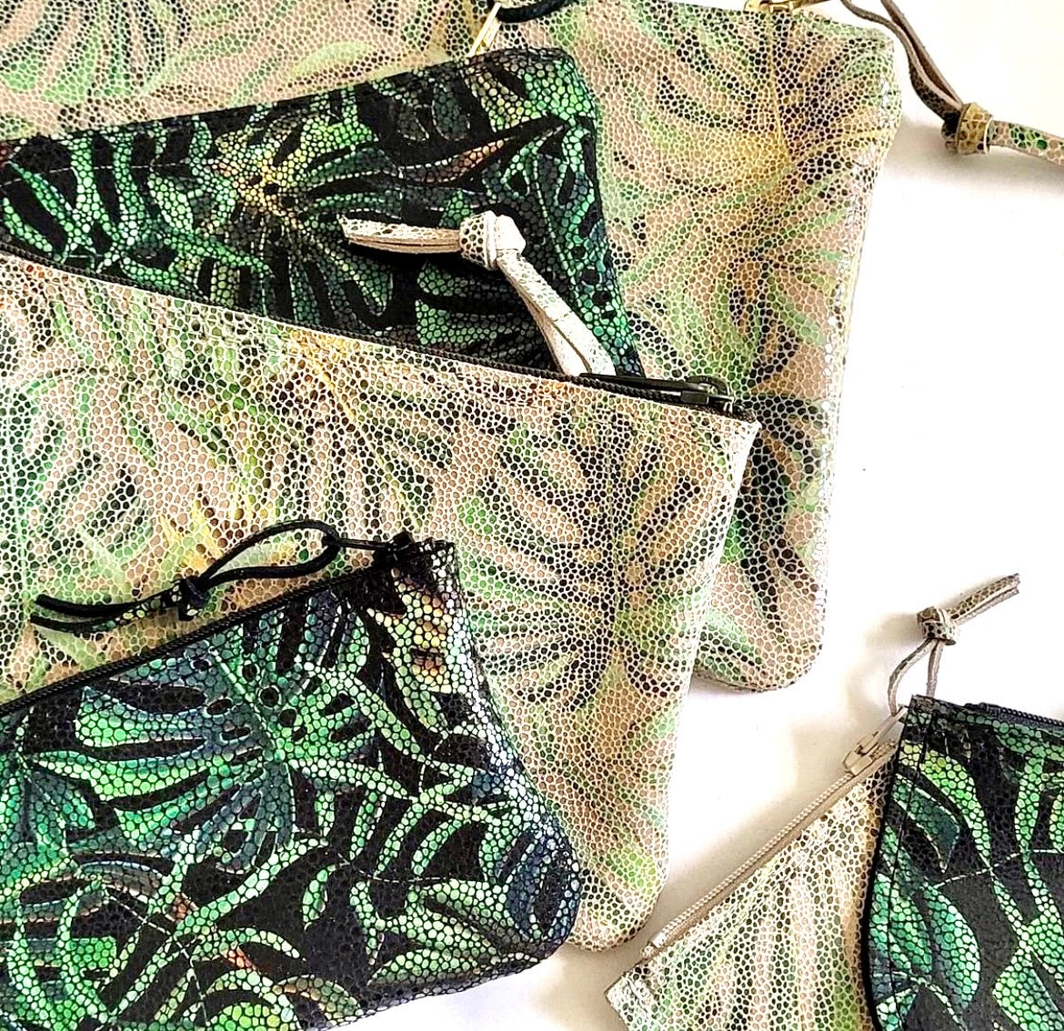 Palm Print Leather Cross Body