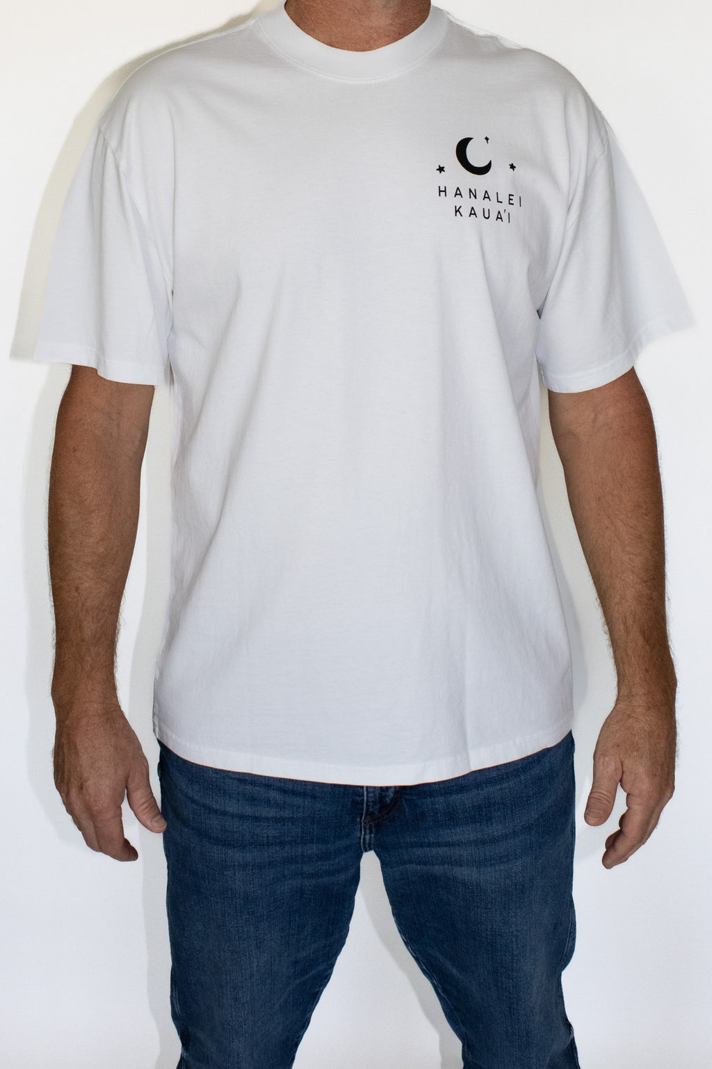 Hanalei Moonlight Oversized T White