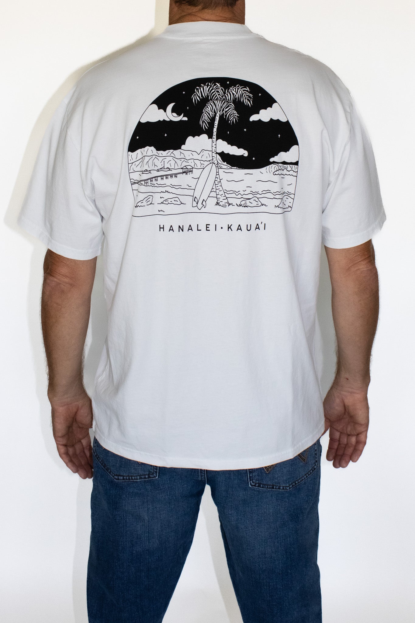 Hanalei Moonlight Oversized T White