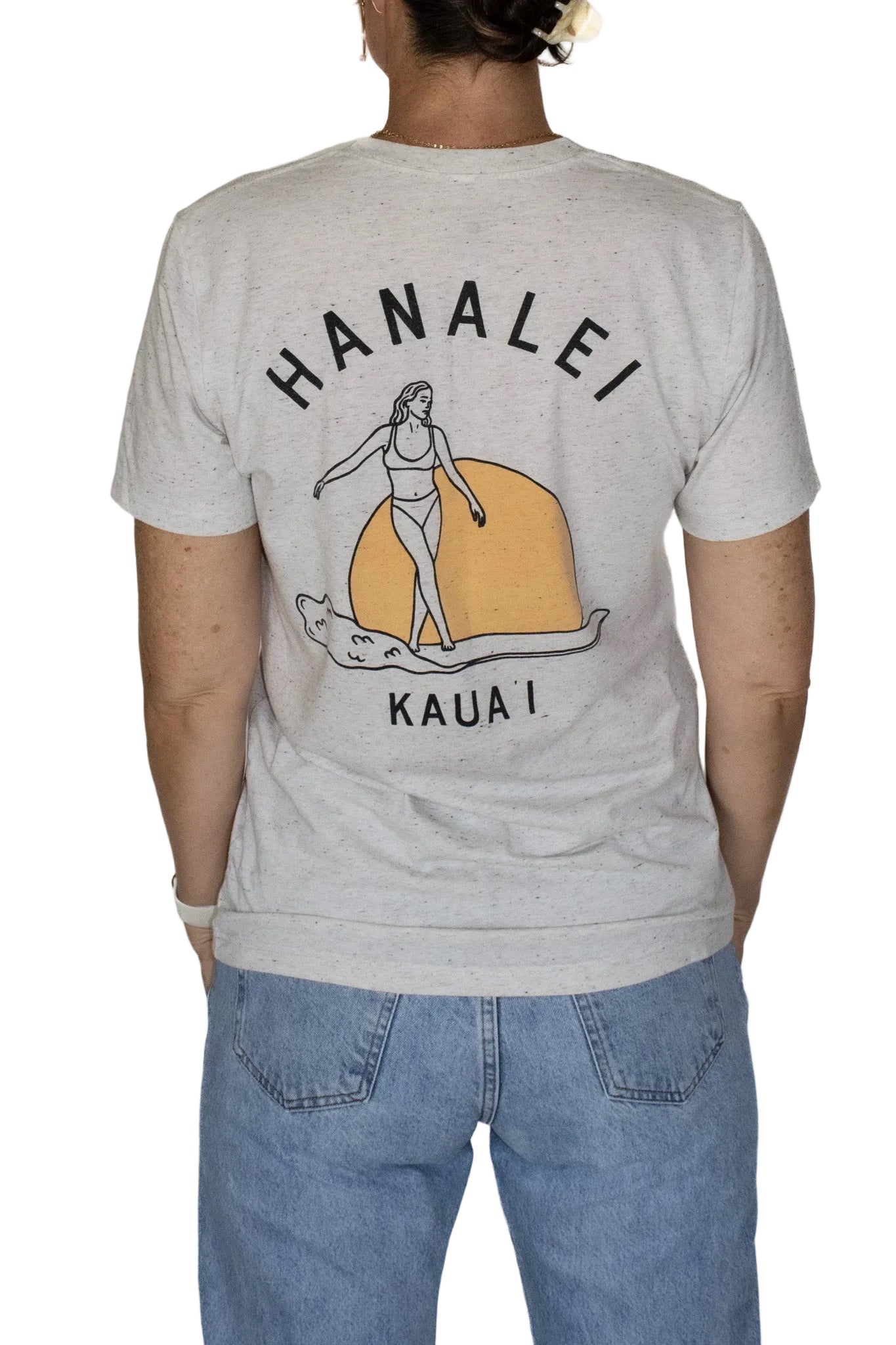 Hanalei Beach Girls Shirt Oatmeal
