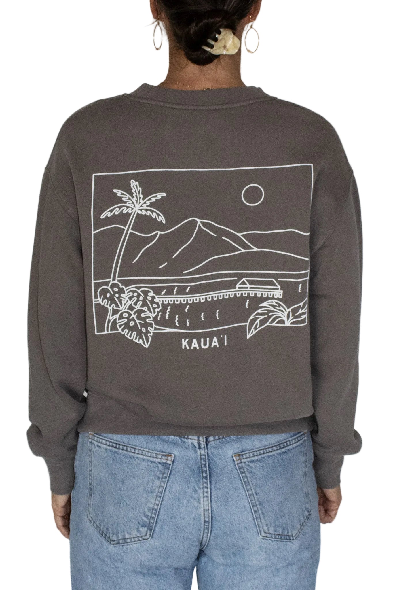 Women’s Hanalei Pier Faded Cropped Crewneck