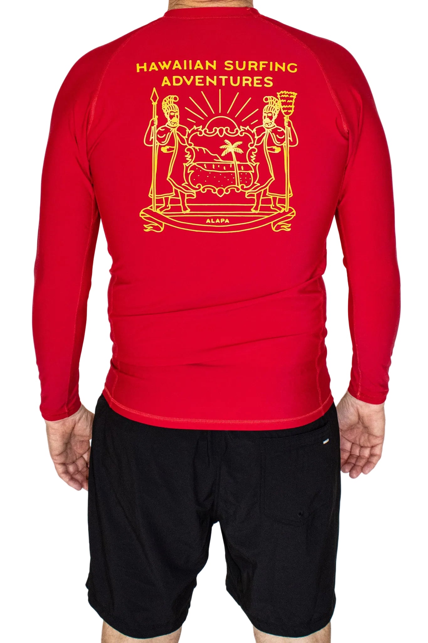 Logo Rash Guard Long Sleeve Men’s Red