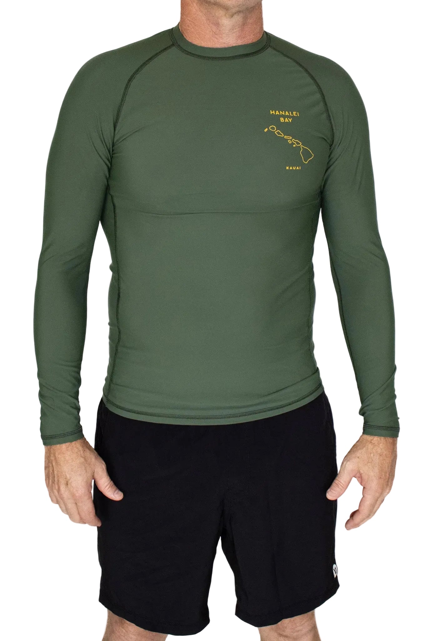 Logo Rash Guard Long Sleeve Men’s Green