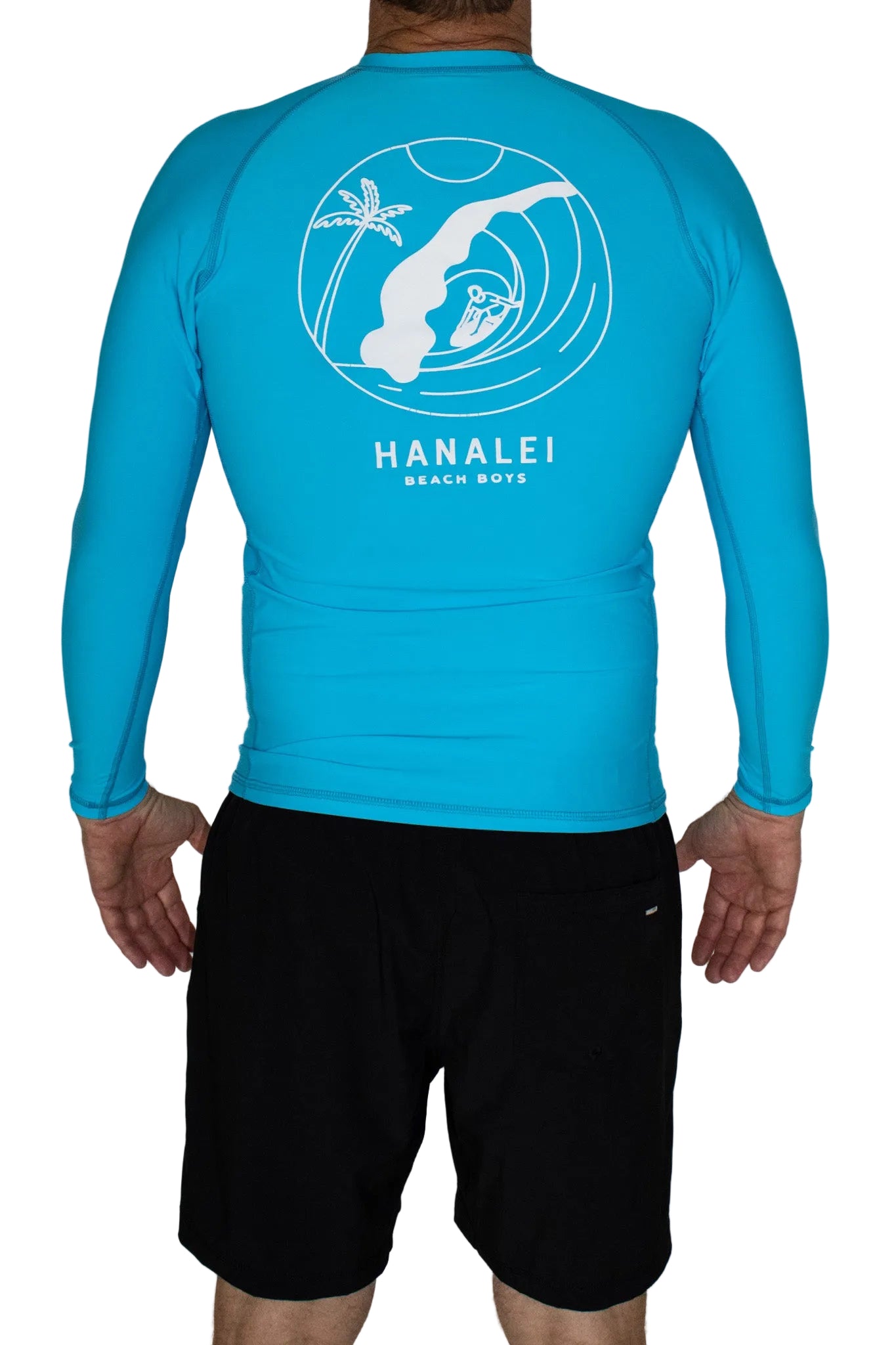 Logo Rash Guard Mens Blue Beach Boy