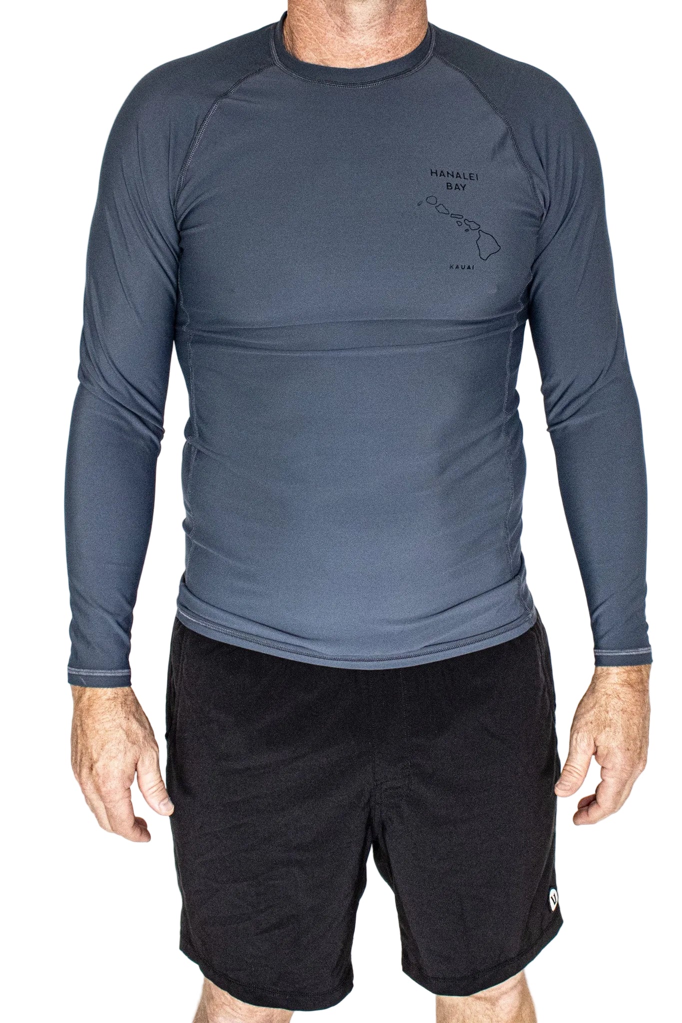 Logo Rash Guard Long Sleeve Men’s Grey