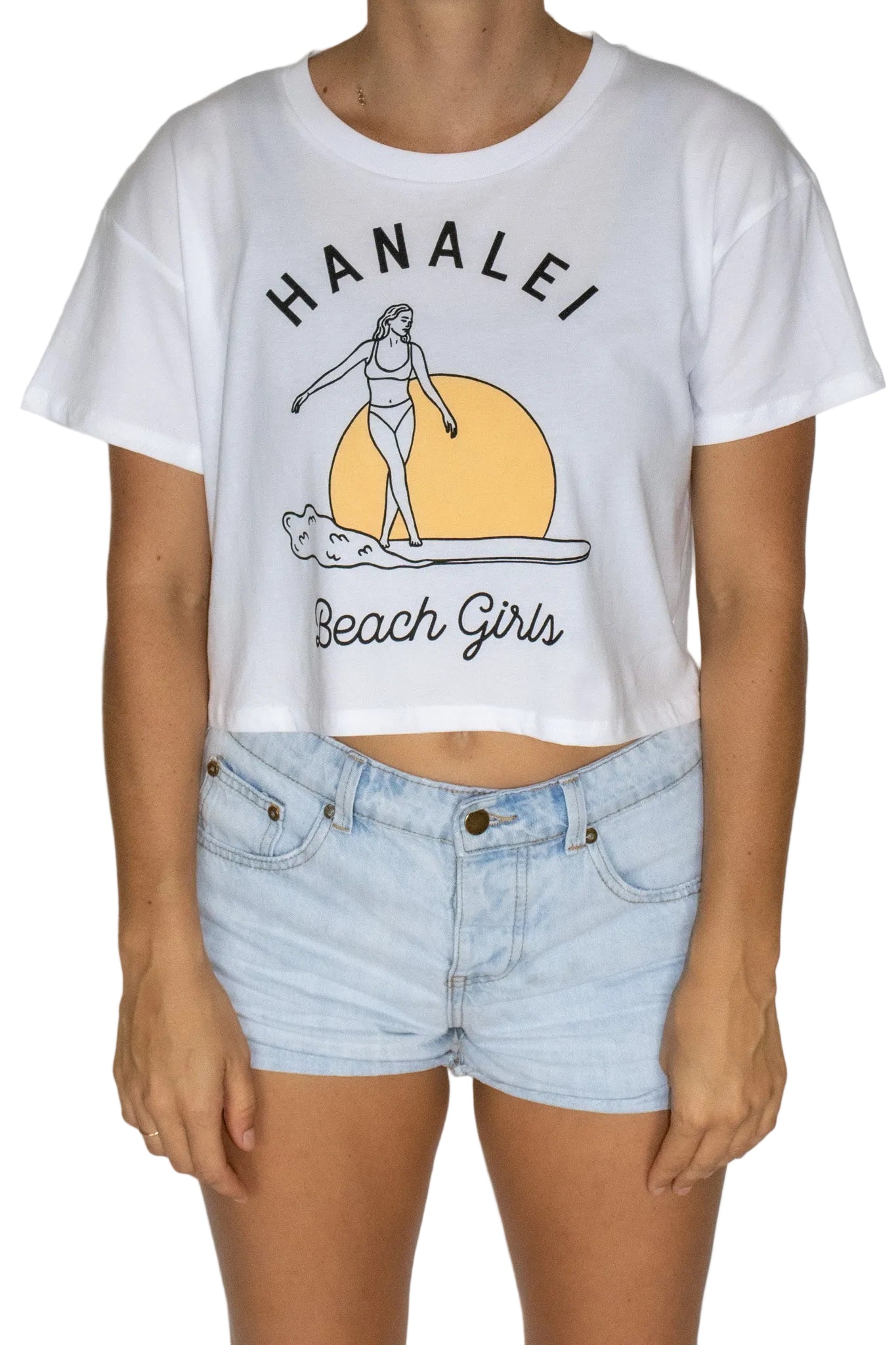 Hanalei Beach Girls Crop Top