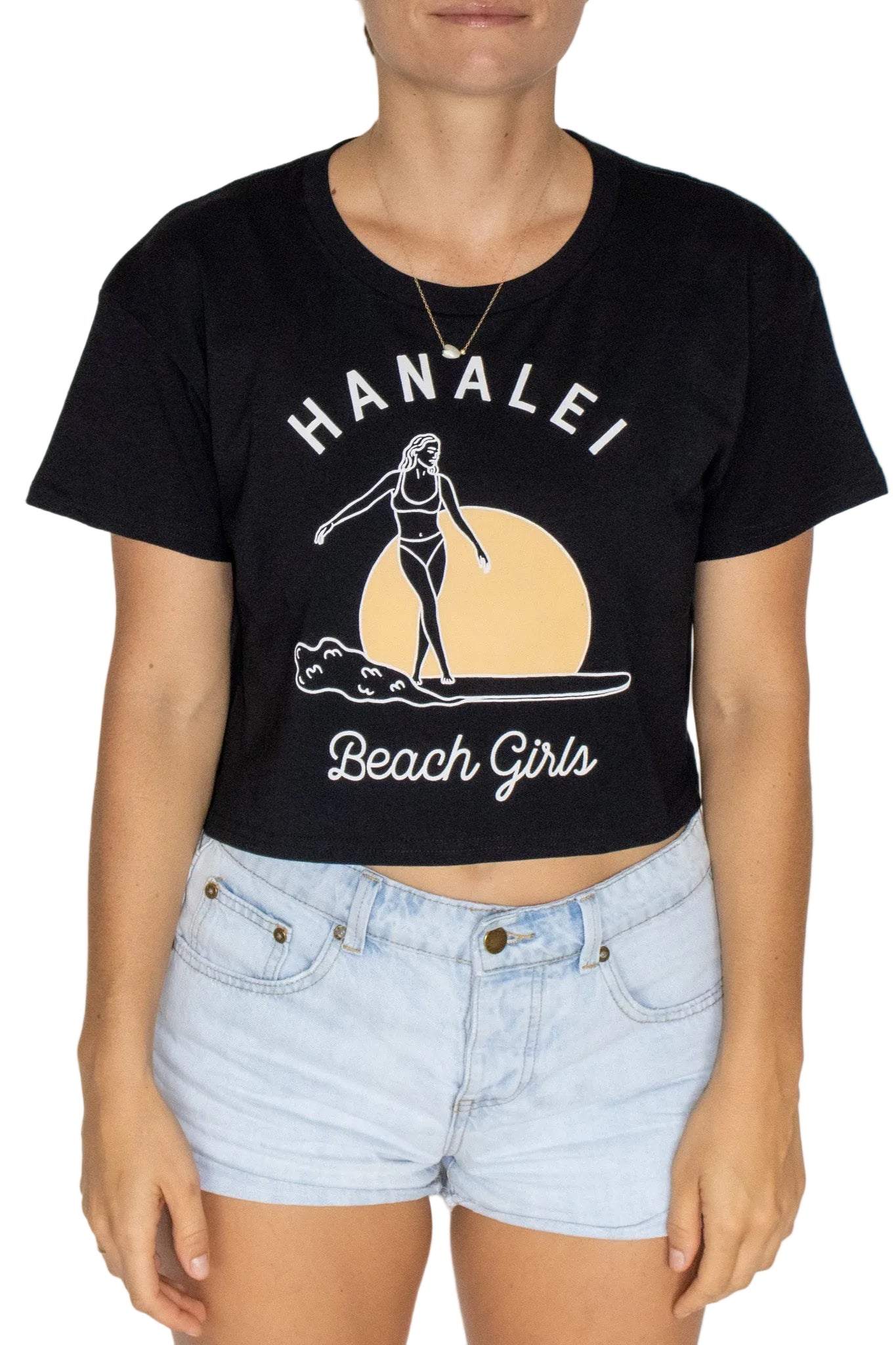 Hanalei Beach Girls Crop Top
