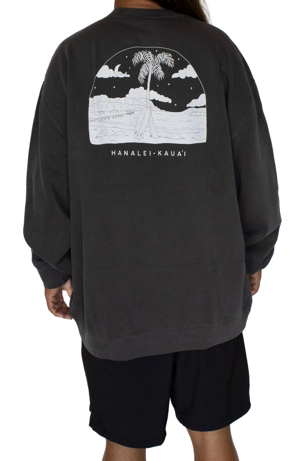 Hanalei Moonlight Faded Crewneck