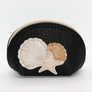 Leather Appliqué Pouch