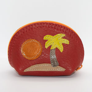 Leather Appliqué Pouch