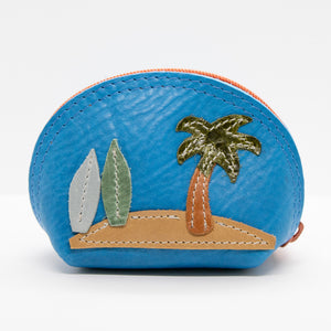 Leather Appliqué Pouch