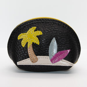 Leather Appliqué Pouch