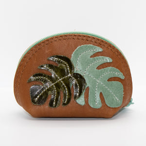 Leather Appliqué Pouch