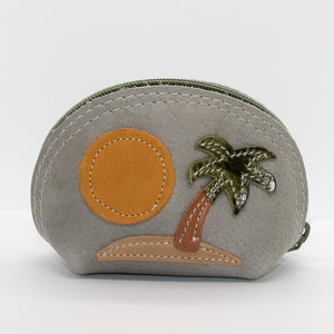 Leather Appliqué Pouch