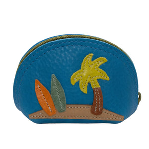 Leather Appliqué Pouch