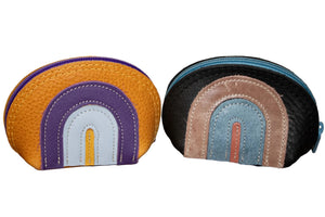 Leather Appliqué Pouch