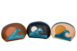 Leather Appliqué Pouch