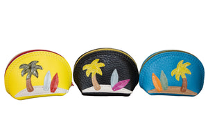 Leather Appliqué Pouch