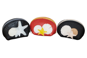 Leather Appliqué Pouch