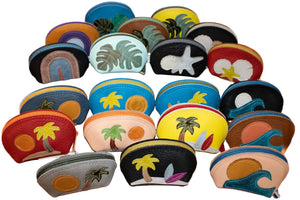 Leather Appliqué Pouch