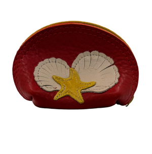 Leather Appliqué Pouch