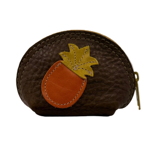 Leather Appliqué Pouch