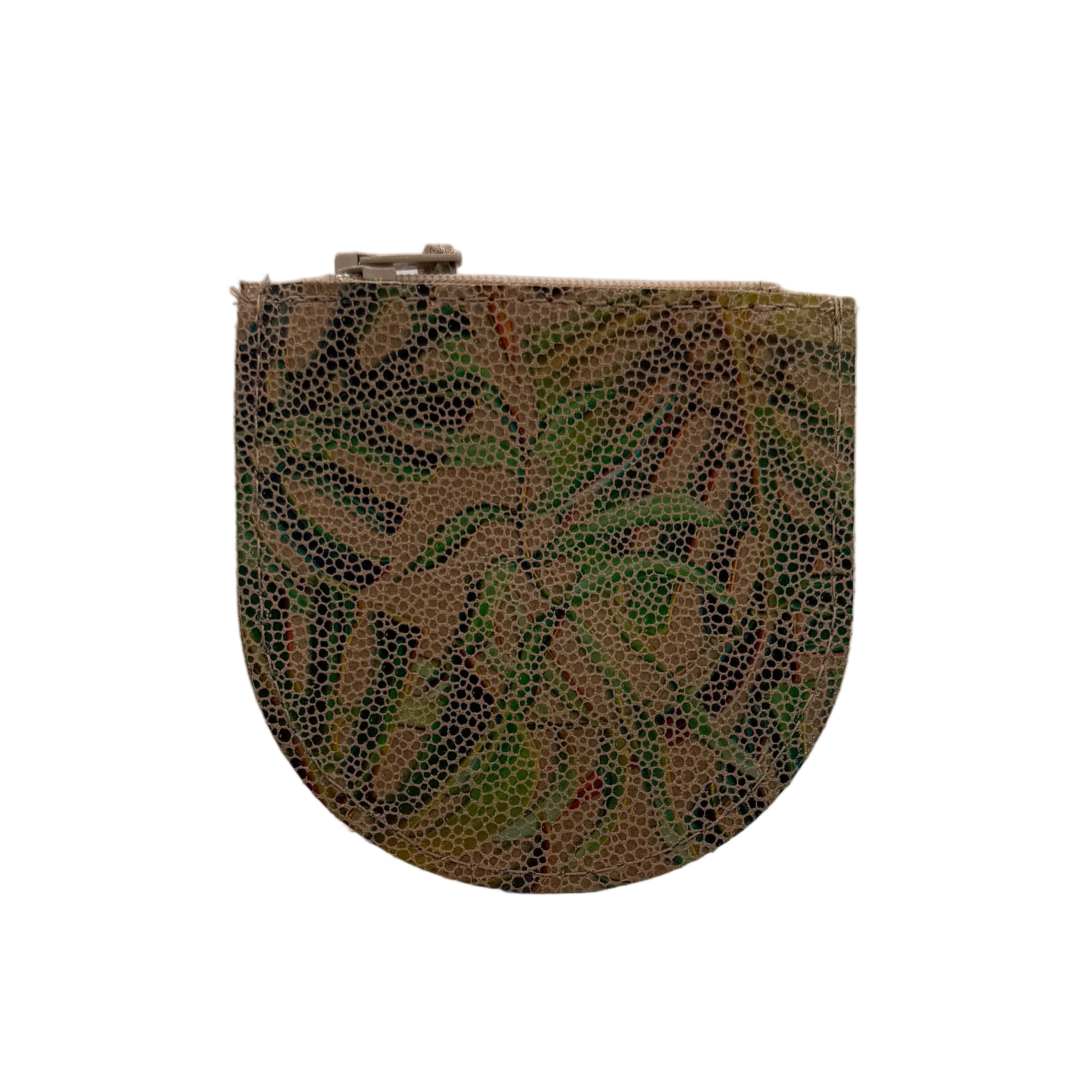 Palm Print Leather Coin Purse