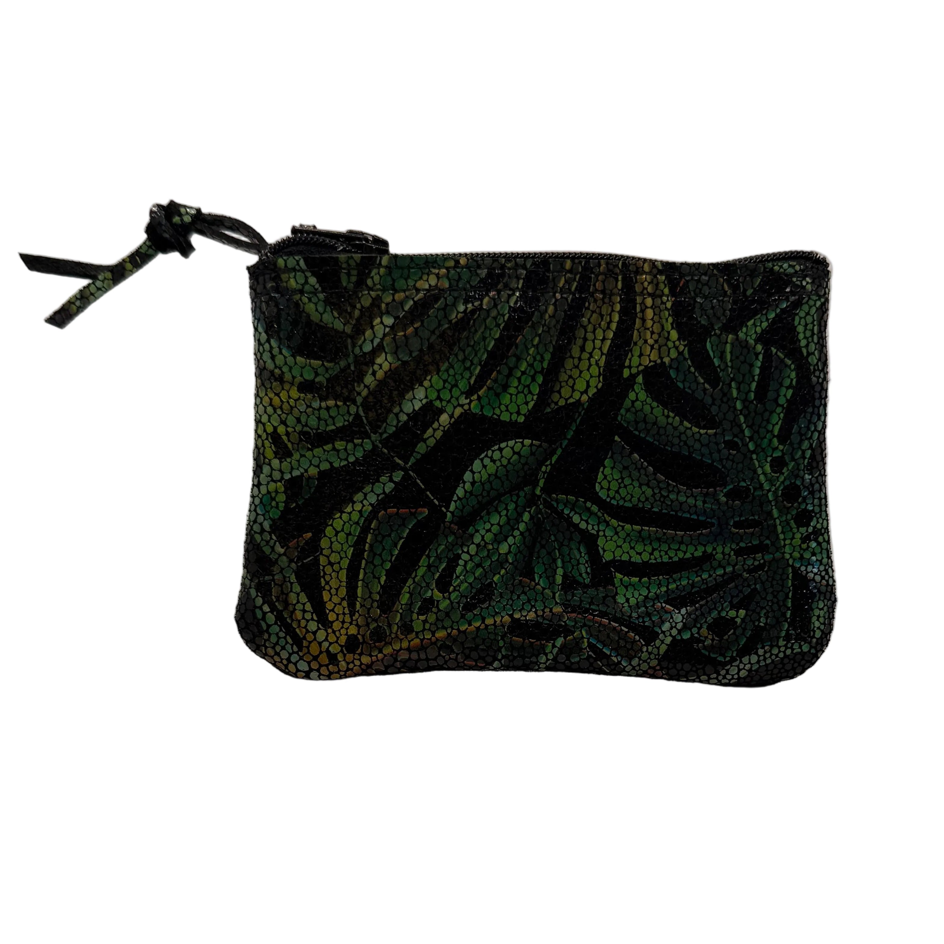 Palm Print Leather Small Pouch