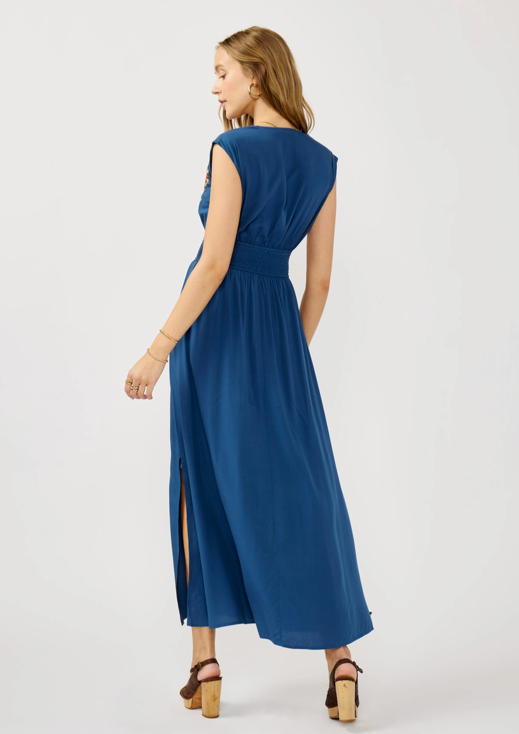 Floral Scalloped Maxi Dress