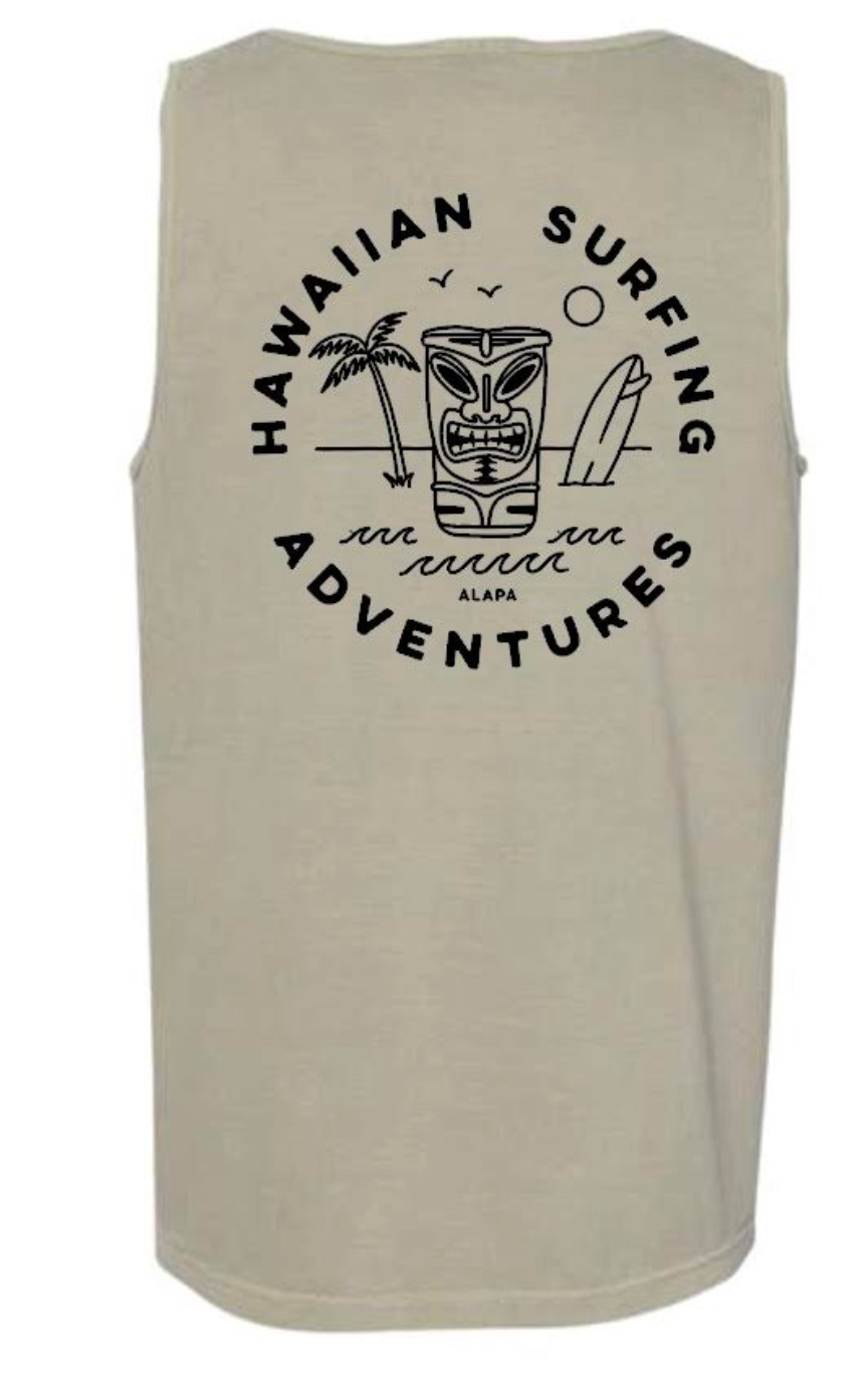 Hawaiian Surfing Tiki Tank Sandstone