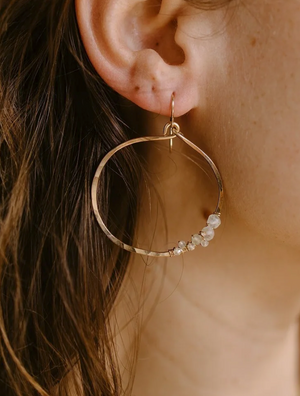 Large Urchin with Stone Cluster Earrings
