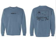Men's Hanalei Pier Faded Crewneck Blue Jean