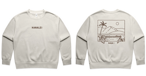 Women’s Hanalei Pier Faded Bone Cropped Crewneck