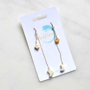 Mini Moon and Star Earrings