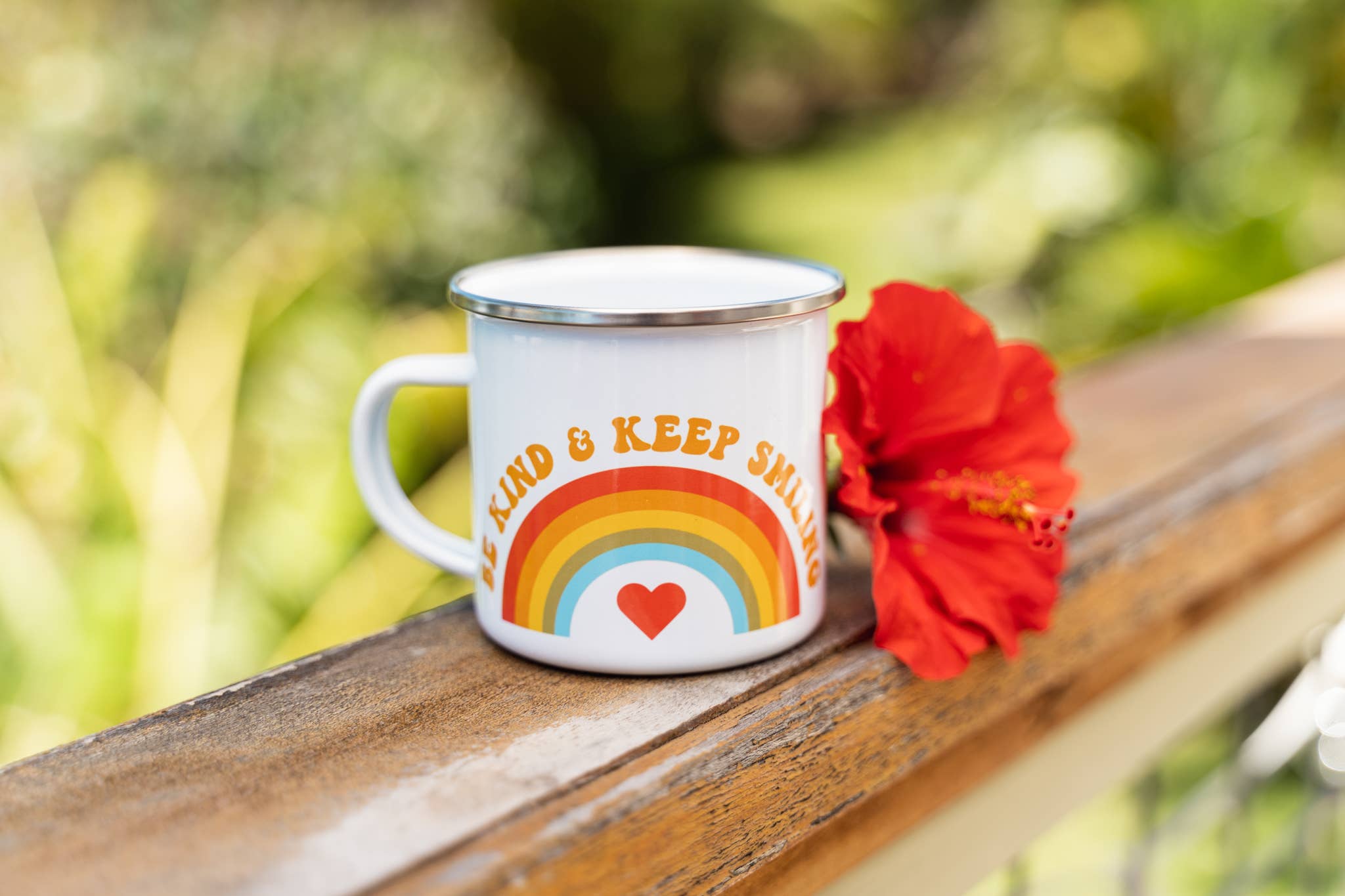Retro Rainbow Camping Mug Collection — Inspirational Positive Quote Camp Mug