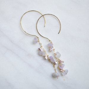 Dangling Amethyst Earrings