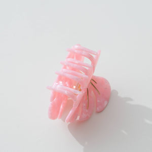 Pink Monstera Claw Clip - Medium