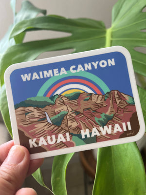 Kauai Waimea Canyon Sticker - Hawaii Island Series