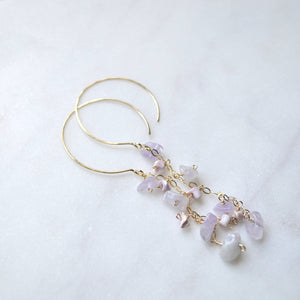 Dangling Amethyst Earrings