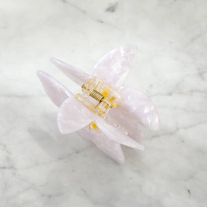 Plumeria Frangipani Hair Eco Friendly  Clip Claw, White