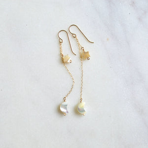 Mini Moon and Star Earrings