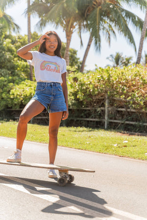 Aloha Retro Rainbow Tee