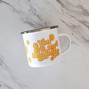 Retro Rainbow Camping Mug Collection — Inspirational Positive Quote Camp Mug