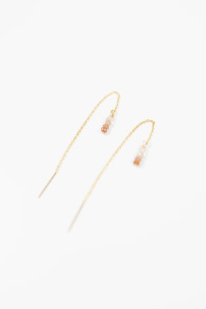 Chain Threader with Multiple Stones Earrings