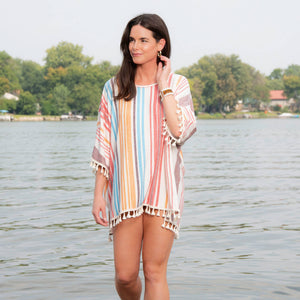 Fringe Beach Swimsuit Cover Up Swimwear Coverup Beach Tunic and Lightweight Layer