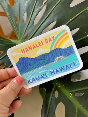 Kauai Hanalei Bay Sticker - Hawaii Island Series