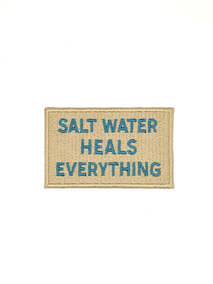 Salt Water Heals Everything Embroidered Patch Coastal Quote