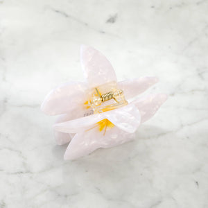Plumeria Frangipani Hair Eco Friendly  Clip Claw, White