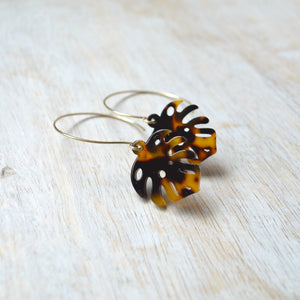 Monstera Leaf Earrings