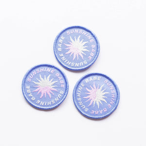 Sunshine Babe Embroidered Iron on Patch
